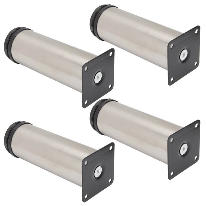 4PCS 5-25cm Furniture Adjustable Sofa Bed Leg Stainless Steel Table Bed Sofa Cabinet Feet Foot Legs Metal Replacement Foot