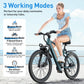 Commuter Electric Mountain Bike Electric Bicycles for Adults with 30-Mile Range, 19 MPH, 500W Brushless Motor, 26" 24" Tires