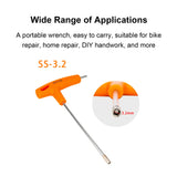 T-Handle Socket Wrench Portable Built-In Secret Spoke Cap Spanner Durable Sturdy Repairing Tool Easy Using for Bike Motorcycle