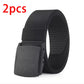 Men's Canvas Belt Plastic Buckle Metal-Free Tactical Waist Belt Outdoor Hiking Webbing Nylon Belt Women's Belt Neutral Belts New