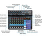 8 Channel Professional Audio Mixer Console Built-in Digital Sound Card for Computer Smartphone Singing Music Recording