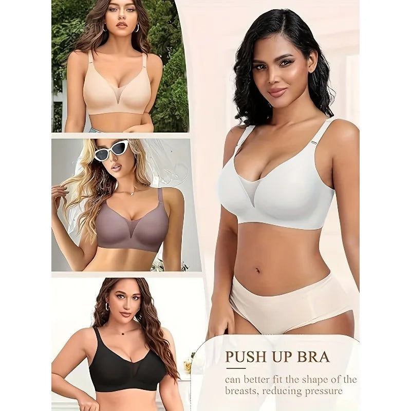 Sexy Seamless Bra Wire Free Brassiere Adjustable Wireless Bras Women Underwear Female Push Up Padded Bralette Lingerie Intimates
