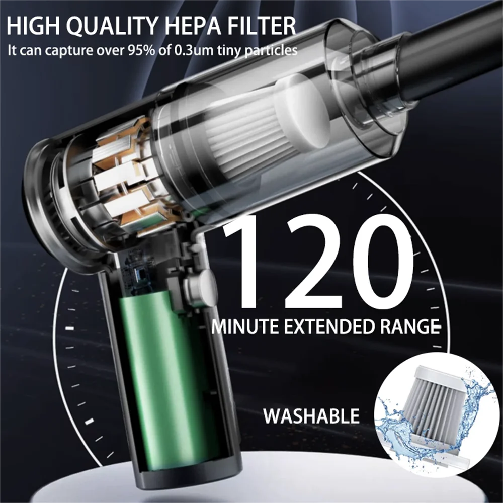 Car Vacuum Cleaner Portable Small Vacuum Cleaner For Multi Purpose Vehicles Small Household Pump Handheld Car Vacuum Cleaner