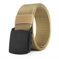 Men's Canvas Belt Plastic Buckle Metal-Free Tactical Waist Belt Outdoor Hiking Webbing Nylon Belt Women's Belt Neutral Belts New