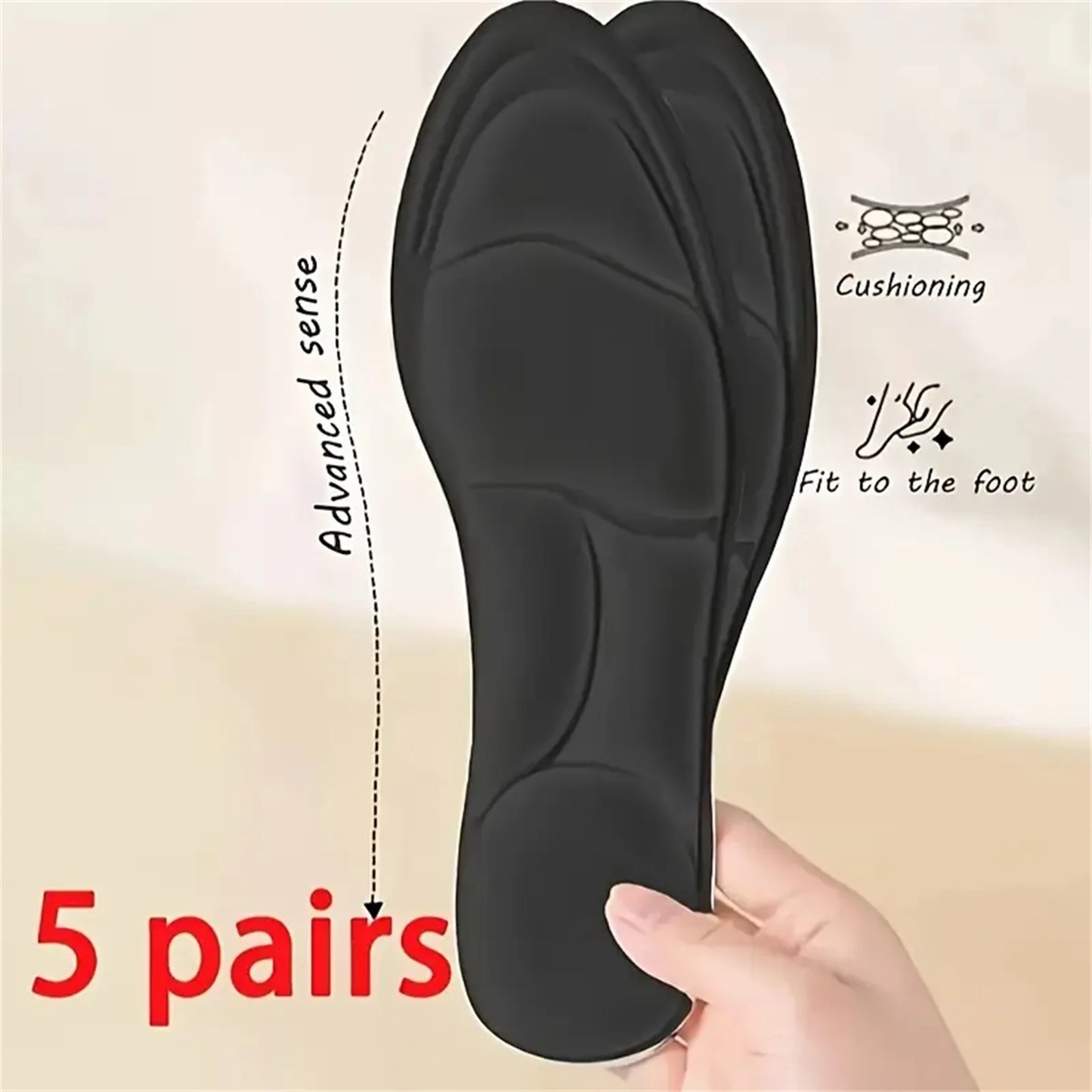 5D Massage Memory Foam Insoles For Shoes Sole Breathable Cushion Sport Running Insoles For Feet Orthopedic Insoles
