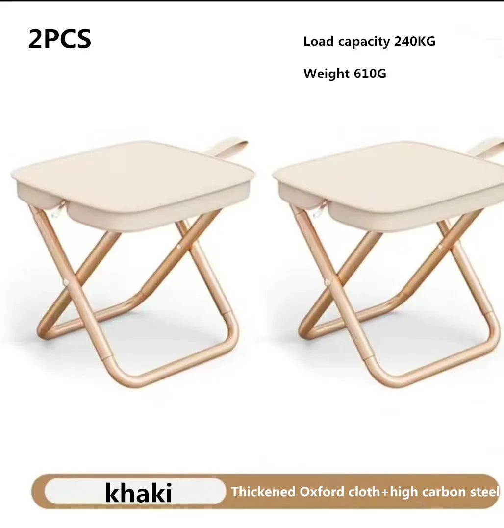 Outdoor folding pencil case small stool pocket stool portable fishing stool camping travel leisure handbag chair