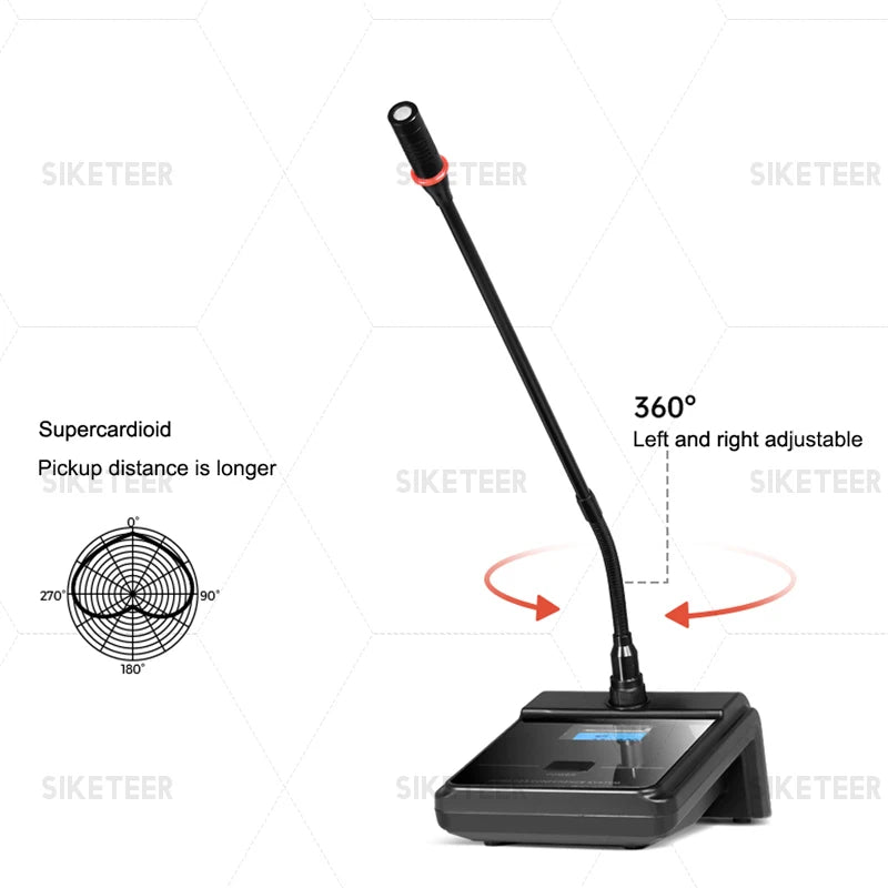 Professional UHF wireless microphone system 8-channel head-worn condenser microphone for churches, weddings, and stage microphon