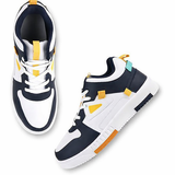 Navy and White Sporty Colorblock Sneakers