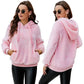 Women's Fleece Jacket with Zipper Hood and Collar