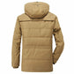 Mens Hooded Winter Parka Coat with Inner Fleece