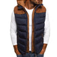 Men's Fashion Color Block Cotton Jacket with Hood