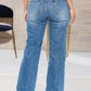 Women's High-Waisted Loose Fit Denim Jeans with Pockets