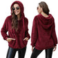 Women's Fleece Jacket with Zipper Hood and Collar